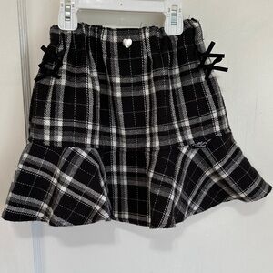 Plaid Black and White Women's Skirt